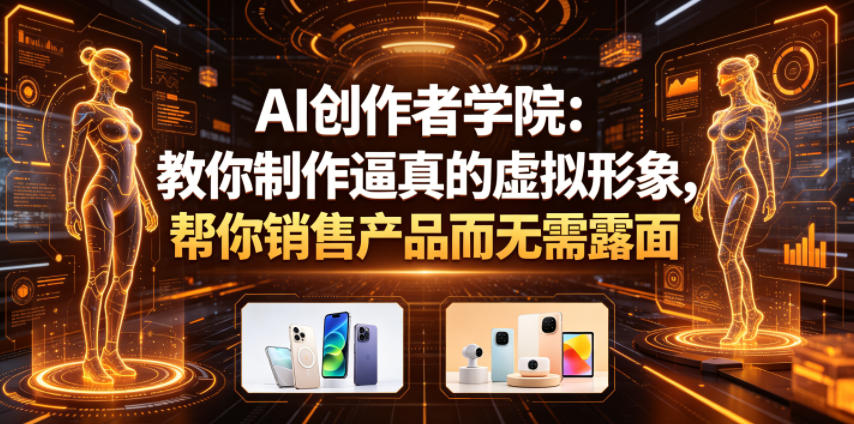AI创作者学院：教你制作逼真的虚拟形象，帮你销售产品而无需露面【原创双语字幕】-我爱项目网