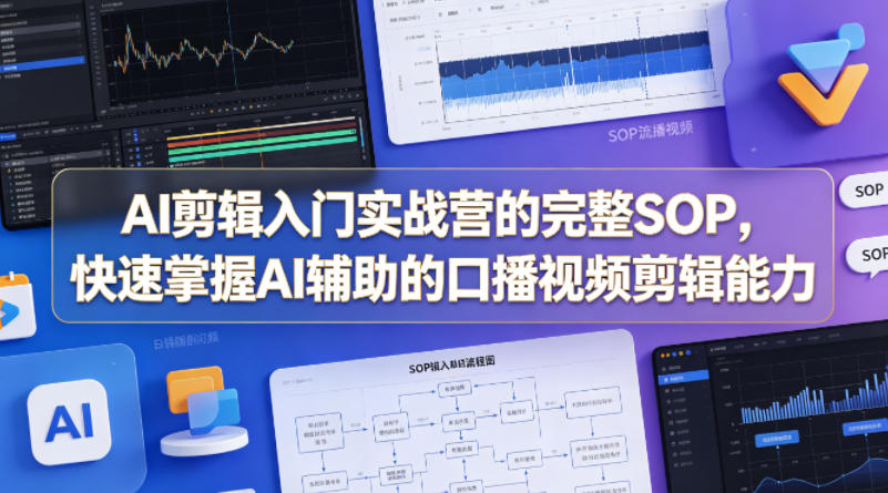 AI剪辑入门实战营的完整SOP，快速掌握AI辅助的口播视频剪辑能力-我爱项目网