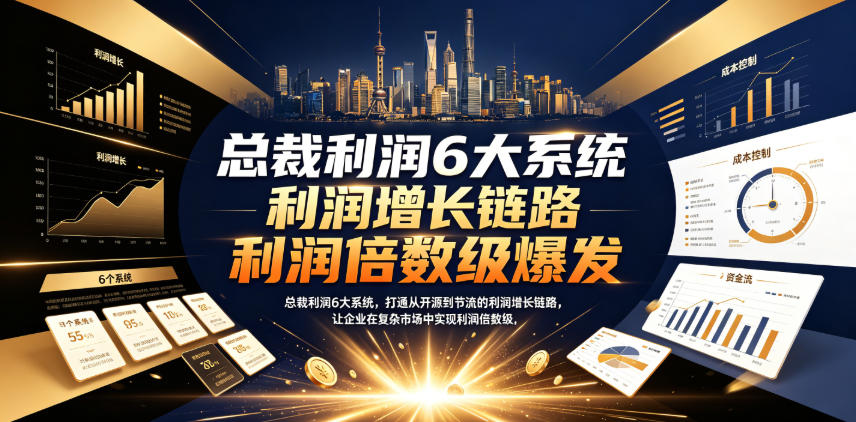 总裁利润6大系统，打通从开源到节流的利润增长链路，让企业在复杂市场中实现利润倍数级爆发-我爱项目网