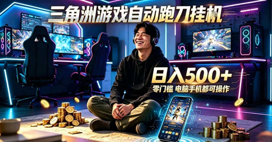 三角洲24小时自动挂G最新脚本，全程托管，手机电脑不限，躺賺日入500+【揭秘】-我爱项目网