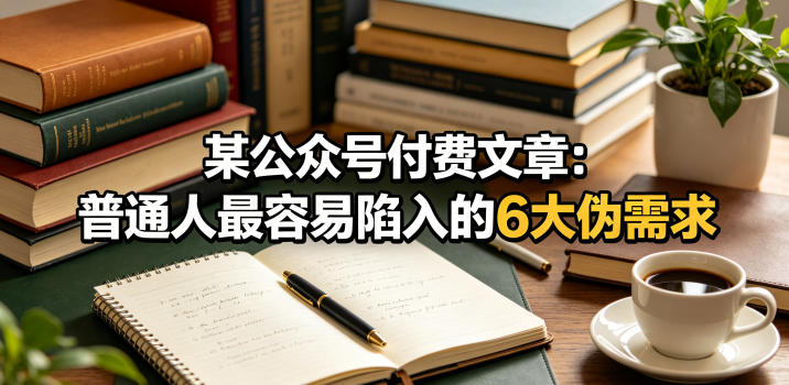 某公众号付费文章：普通人最容易陷入的6大伪需求-我爱项目网
