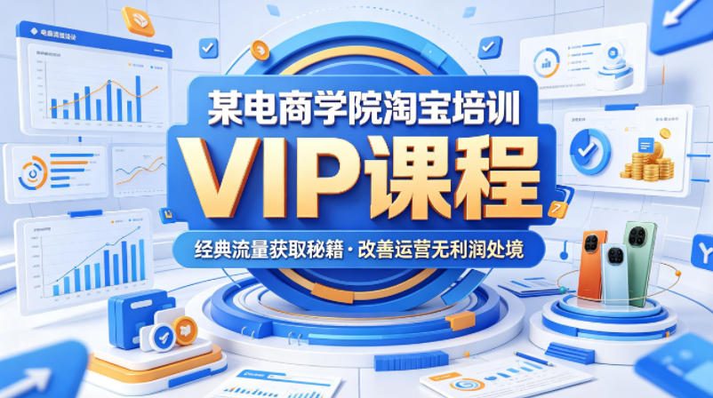 某电商学院淘宝培训VIP课程，各种经典有用的流量获取秘籍，改善运营产品没利润的处境（2026年6月）-我爱项目网
