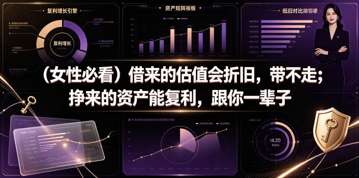 付费文章：（女性必看）借来的估值会折旧，带不走；挣来的资产能复利，跟你一辈子-我爱项目网