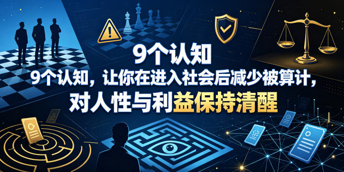 付费文章：9个认知，让你在进入社会后减少被算计，对人性与利益保持清醒-我爱项目网