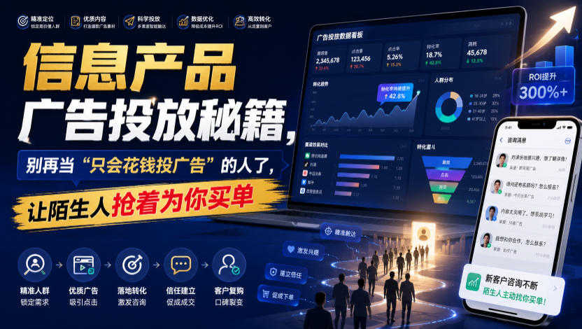 信息产品广告投放秘籍，别再当“只会花钱投广告”的人了，让陌生人抢着为你买单【原创双语字幕】-我爱项目网