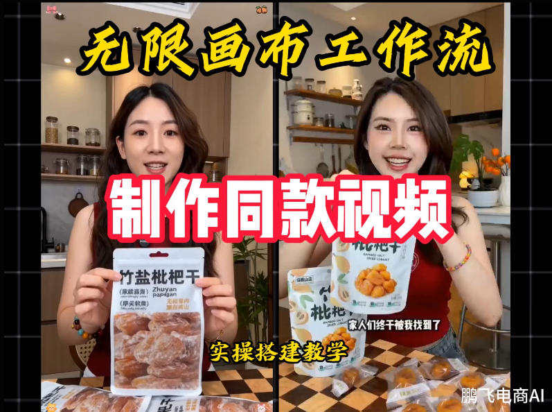 无限画布工作流一键复刻爆款带货视频，实操搭建，操作简单-我爱项目网