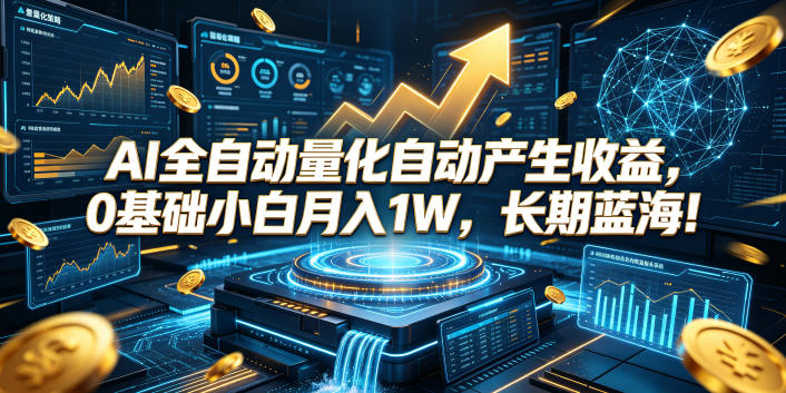AI全自动量化自动产生收益，0基础小白月入1W，长期蓝海！【揭秘】-我爱项目网