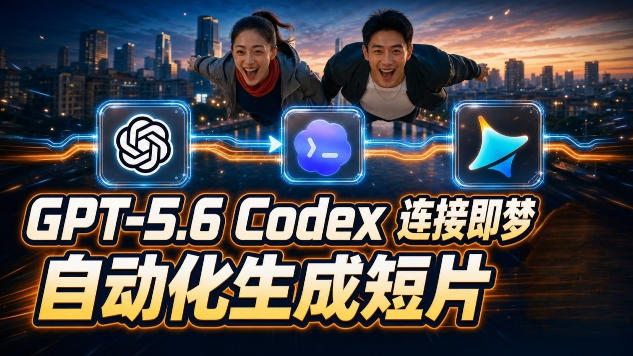 GPT-5.6 Codex连接即梦实测！自动生成＋拼接完整AI短片，全流程详解-我爱项目网