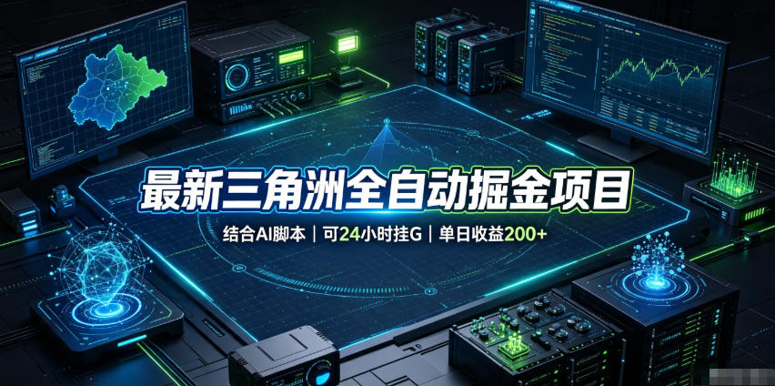 最新三角洲全自动掘金项目，结合AI脚本，可24小时挂G，单日收益200+【揭秘】-我爱项目网