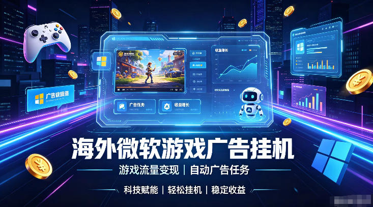 海外游戏广告自动挂G,轻资产海外副业风口,单设备稳定产出500+【揭秘】-我爱项目网