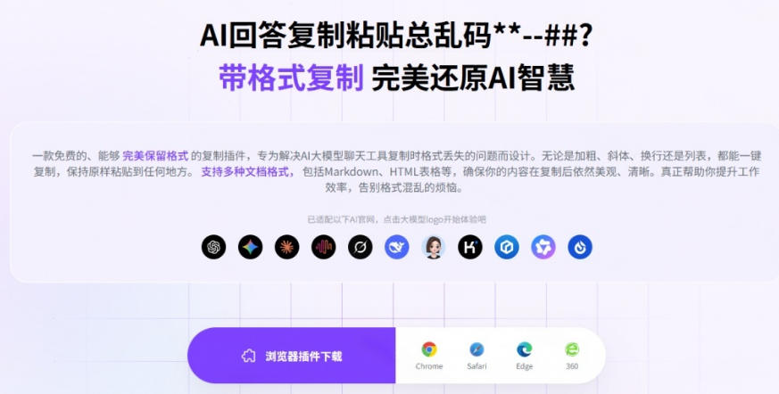 图片[2]-你的AI回答内容复制格式总乱码？完美一键保留原格式复制，办公宝藏浏览器插件Copy With Format-我爱项目网