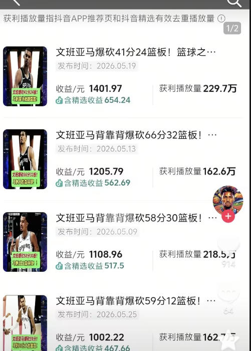 图片[2]-抖音8W粉丝博主的篮球人物深度解析解说教学，零门槛玩转伙伴计划与精选独家，单日稳定收益1k+-我爱项目网