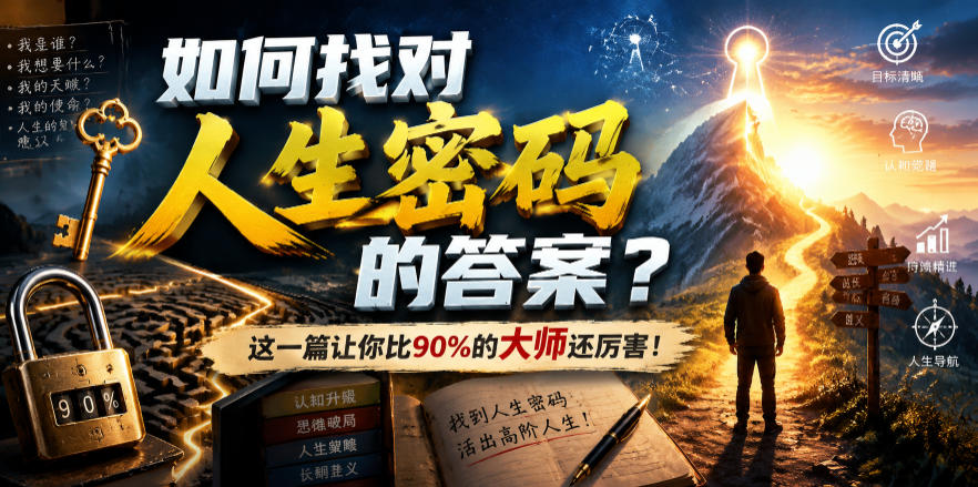 付费文章：如何找对人生密码的答案？这一篇让你比90%的大师还厉害！-我爱项目网