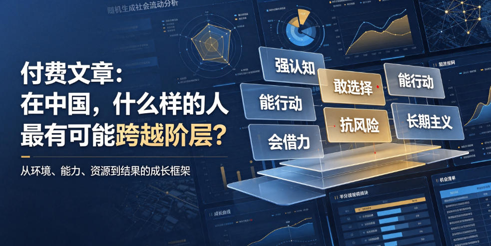 付费文章：在中国，什么样的人最有可能跨越阶层？-我爱项目网