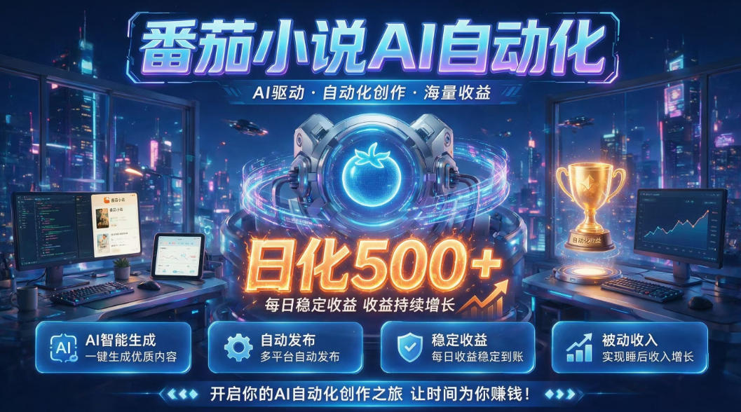 小白可做番茄AI,居家轻创业,每日稳赚500➕,普通人低门槛轻松线上增收【揭秘】-我爱项目网