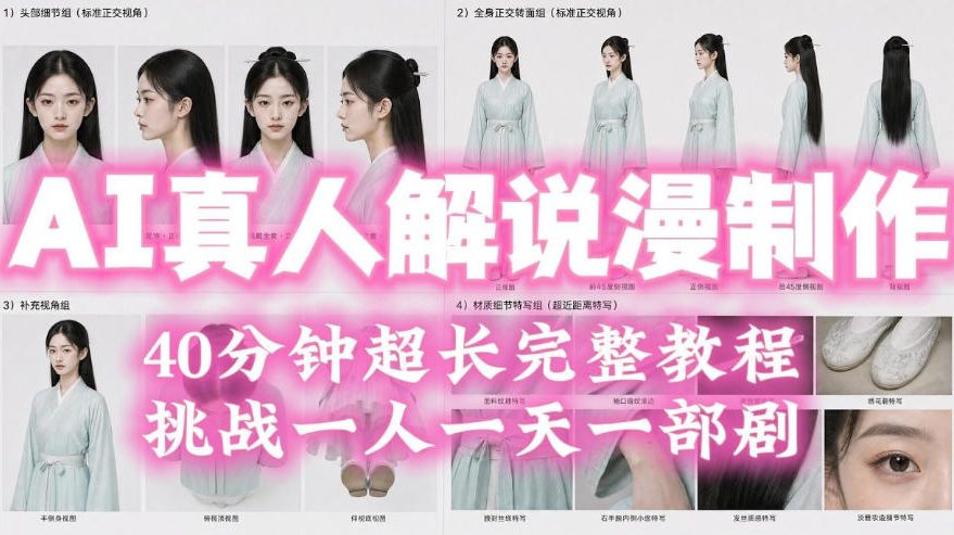 2026年AI真人解说漫剧自动批量化制作教程，40分钟超长完整，自动批量化制作，挑战一人一天一部剧！-我爱项目网