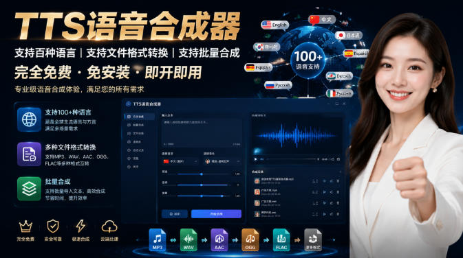最新TTS配音，支持批量，支持文件格式转换，功能超多-我爱项目网