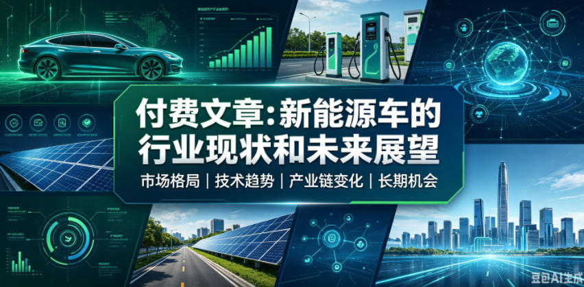 付费文章：新能原车的行业现状和未来展望-我爱项目网