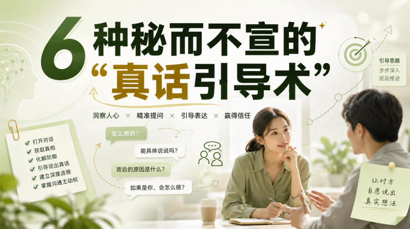 付费文章：6种秘而不宣的“真话引导术”-我爱项目网