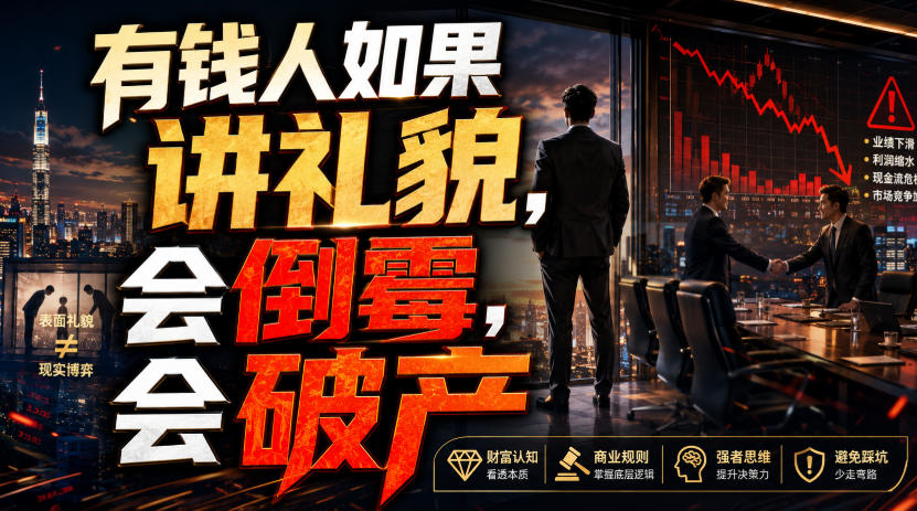 付费文章：有钱人如果讲礼貌，会倒霉，会破产-我爱项目网