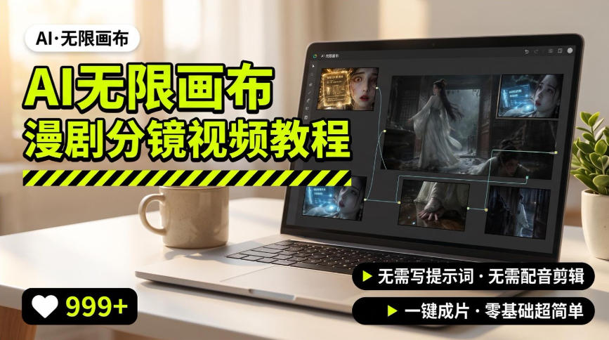 AI无限画布制作爆款漫剧分镜视频搭建教程，无需写脚本，无需制作音频，一键制作超简单-我爱项目网