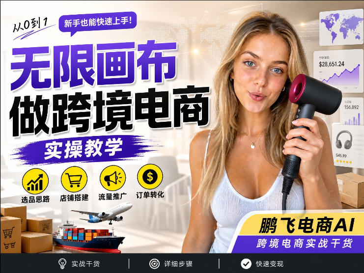 【跨境电商必备】AI无线画布制作商品宣传视频，四步搞定，无线画布工作流，操作简单好上手-我爱项目网
