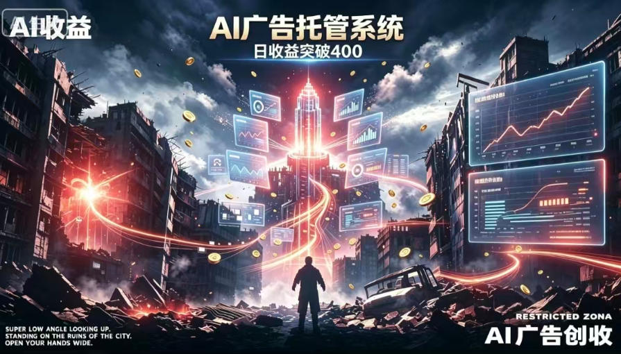 AI智能广告,全自动化运行,单日可达400+,小白新手0基础上手【揭秘】-我爱项目网