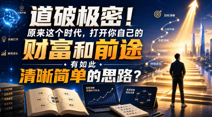 公众号灏泽异谈付费文：道破极密！原来这个时代，打开你自己的财富和前途，有如此清晰简单的思路？！-我爱项目网