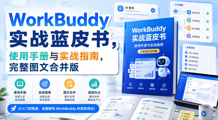 WorkBuddy实战蓝皮书，使用手册与实战指南，完整图文合并版-我爱项目网