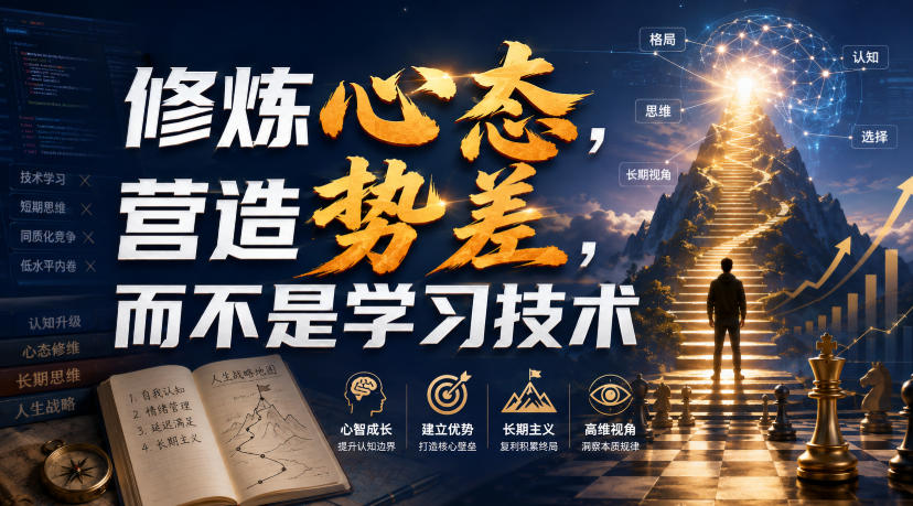 付费文章：修炼心态，营造势差，而不是学习技术-我爱项目网