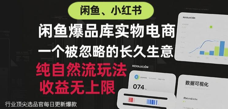闲鱼小红书实物电商,纯自然流玩法,一个被忽略的长久生意,收益无上限【揭秘】-我爱项目网
