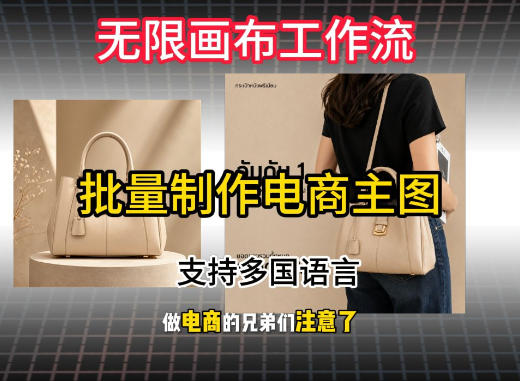 无限画布工作流搭建教程，一键电商主图批量制作，批量下载，支持多国语言-我爱项目网