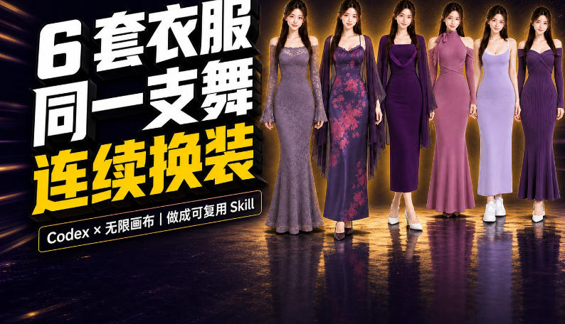 同一支舞，6套衣服按顺序切换：我把服装换装视频做成了一个Skill-我爱项目网