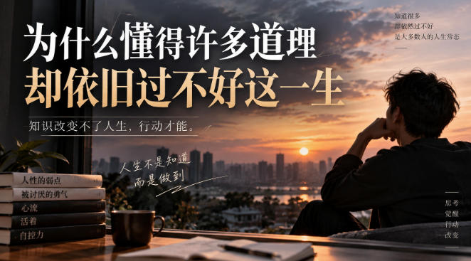 某社群精选文：为什么懂得许多道理却依旧过不好这一生？-我爱项目网