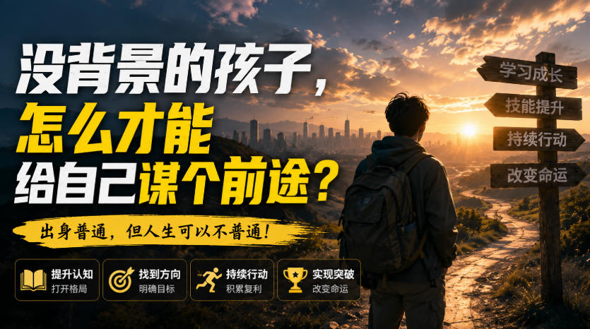 付费文章：没背景的孩子，怎么才能给自己谋个前途？-我爱项目网