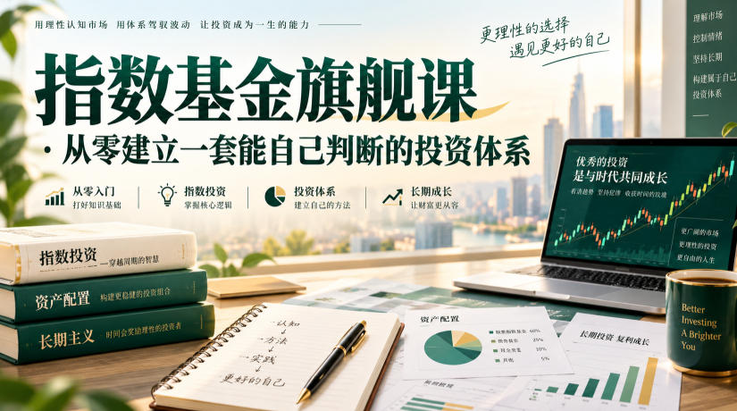 指数基金旗舰课·从零建立一套能自己判断的投zi体系-我爱项目网