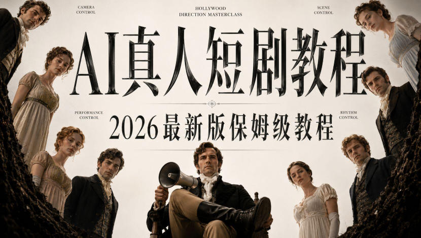 AI真人短剧制作全流程，AI视频大佬专为零基础研制的AI短剧教程，保姆级教程，新手一学就会！-我爱项目网