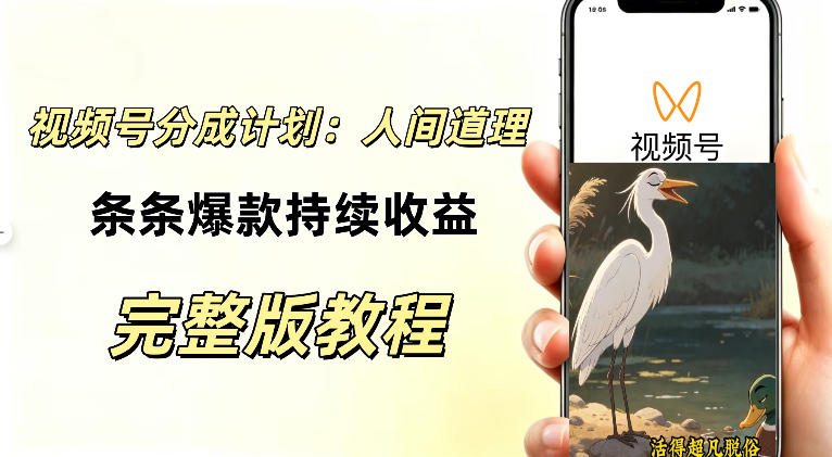 视频号新玩法之AI动漫画风励志视频，不用会画画、不用拍摄，持续化收益，详细拆解-我爱项目网