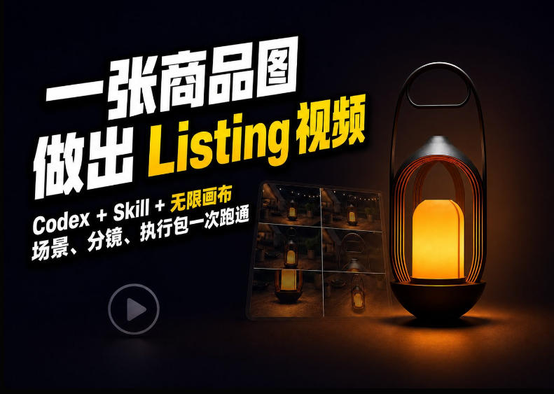 Codex+无限画布,把一张商品图变成可执行的Amazon Listing视频-我爱项目网