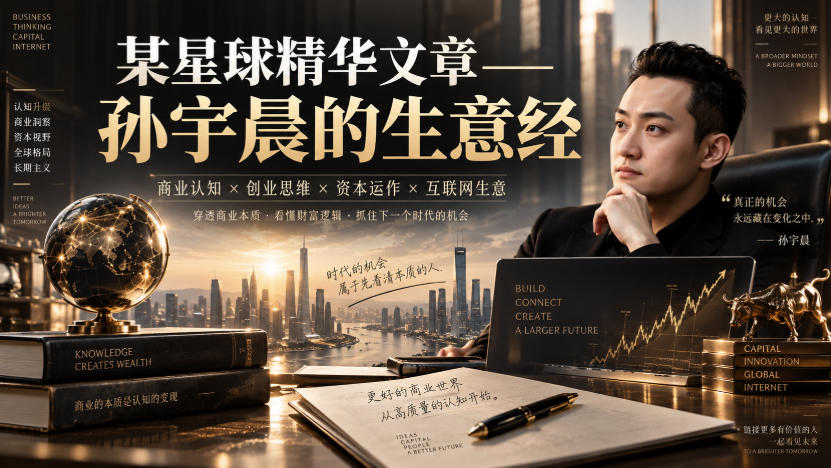 某星球精华文章——孙宇晨的生意经-我爱项目网