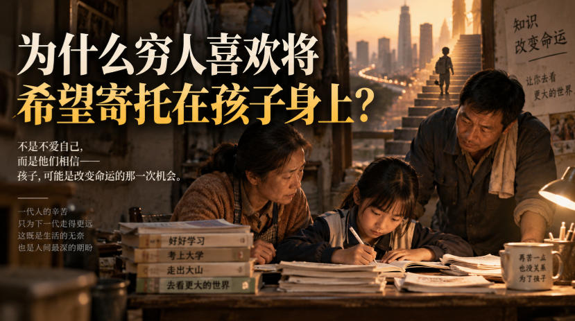 某社群精品文章：为什么穷人喜欢将希望寄托在孩子身上？-我爱项目网