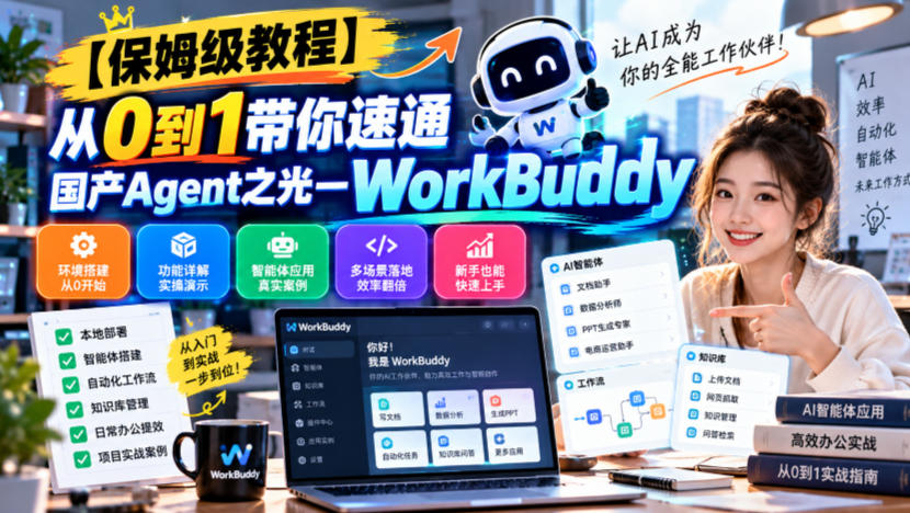 【保姆级教程】从0到1带你速通国产Agent之光—WorkBuddy【文档】-我爱项目网
