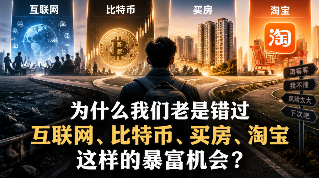 某社群付费文章:为什么我们老是错过互联网、比特币、买房、淘宝这样的暴富机会?-我爱项目网