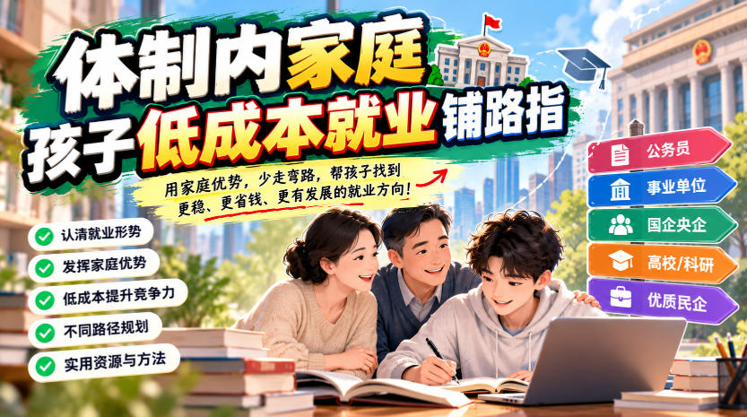 某公众号付费文章：体制内家庭，孩子低成本就业铺路指-我爱项目网