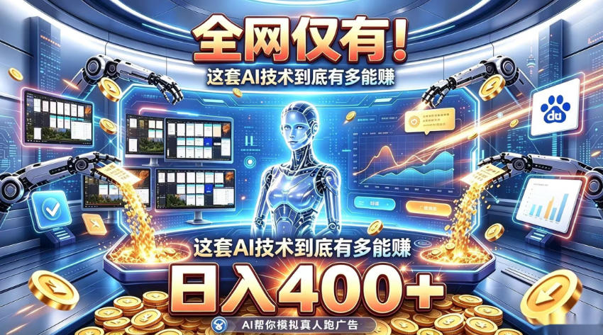 全网仅有！这套AI技术到底有多能賺，日入400+，无需人工干预，实现真正被动变现【揭秘】-我爱项目网