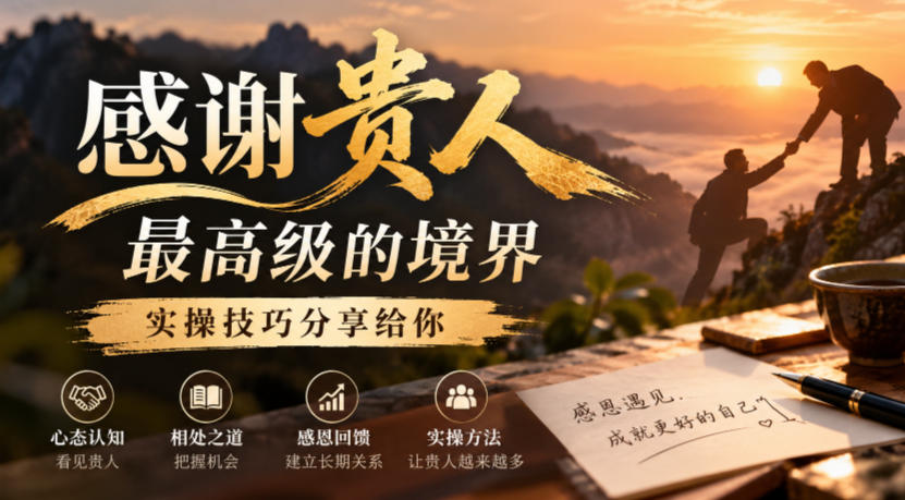 某公众号付费文章：感谢贵人最高级的境界，实操技巧分享给你-我爱项目网