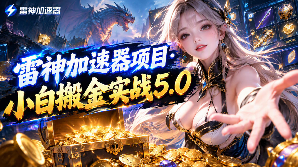 雷神加速器项目·小白搬金实战5.0，抖音W播100-150r，小白入局一天也能几十r-我爱项目网