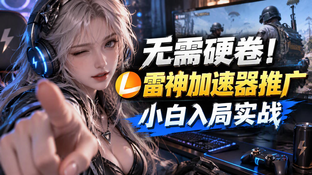 无需硬卷！雷神加速器推广，小白入局实战一天也能几十r-我爱项目网