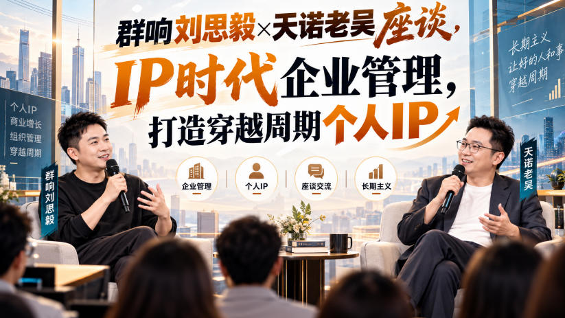 群响刘思毅×天诺老吴座谈，IP时代企业管理，打造穿越周期个人IP-我爱项目网
