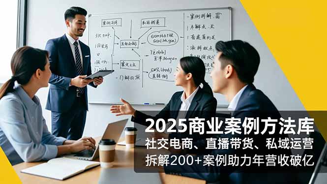 （16713期）2025商业案例方法库，社交电商、直播带货、私域运营，拆解200+案例助力年营收破亿-我爱项目网